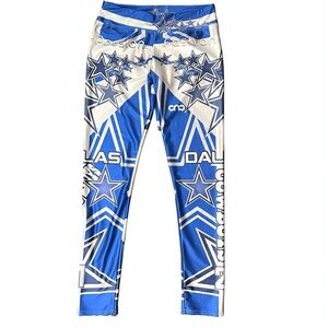 Dallas Cowboy Leggings NFL Football Game Day Fan Blue Star Stretch Athleisure OS